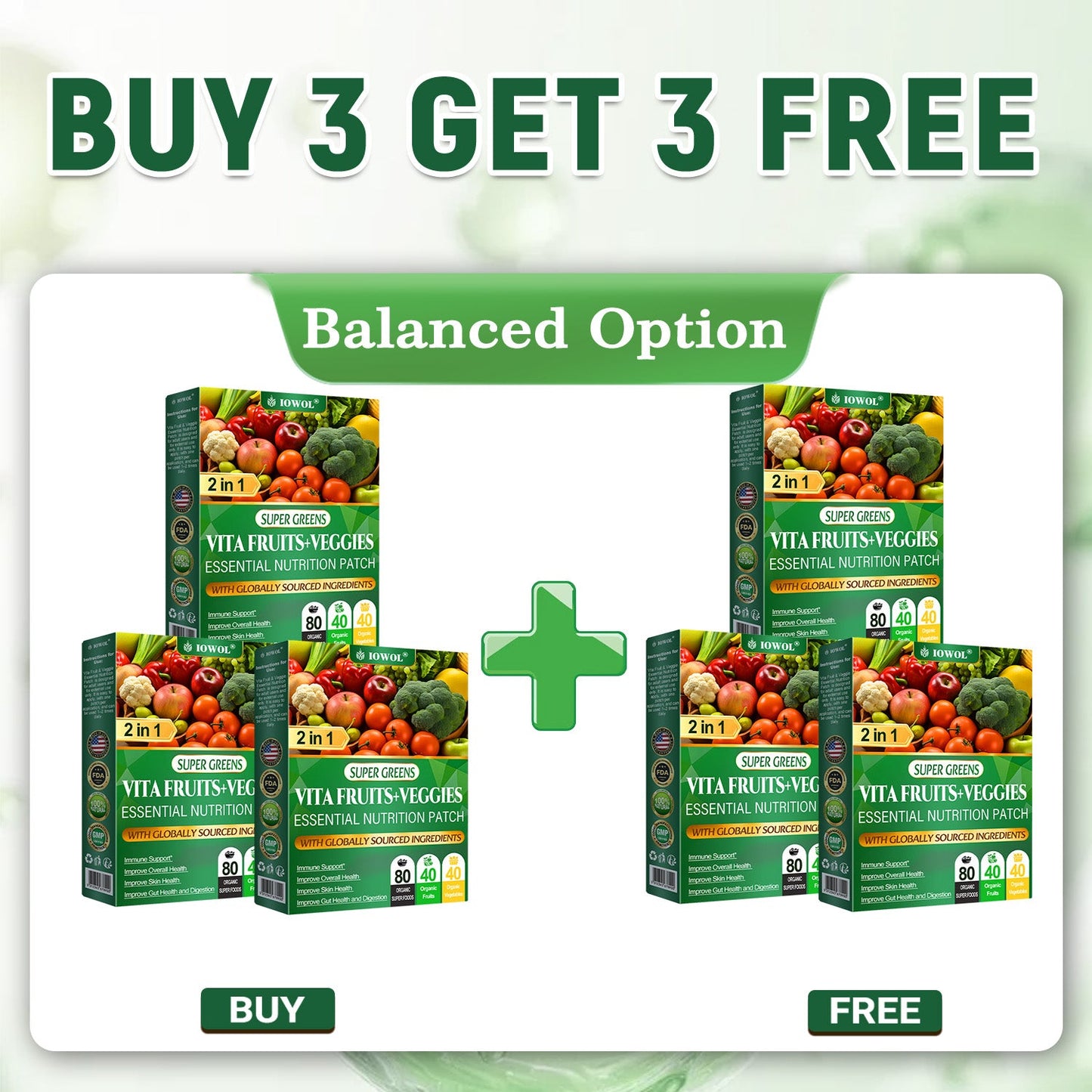 😉Don’t go just yet — the Vita Fruit & Veggie Essential Nutrition Patch plus the NANO Patch = even better results!