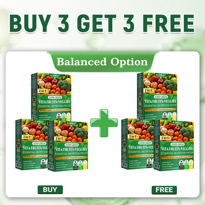 😉Don’t go just yet — the Vita Fruit & Veggie Essential Nutrition Patch plus the NANO Patch = even better results!