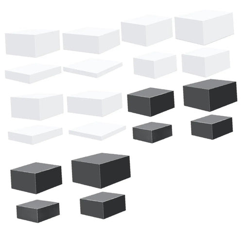 4x Acrylic Display Riser Box Food Display Stand Table Stand Nesting Riser Stands for Food Cake Collection Jewelry Cosmetics