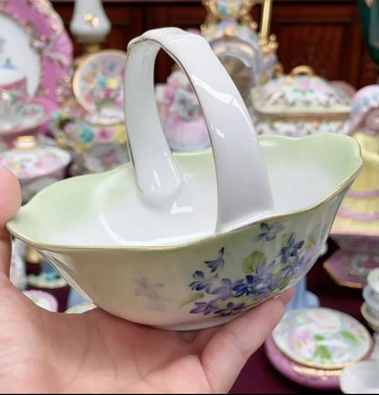 Ceramics Flower Jewelry Storage Box Vase Teapot Flower Basket Jewelry Case Storage Jewelry Organizer Display Home Decor Ornament