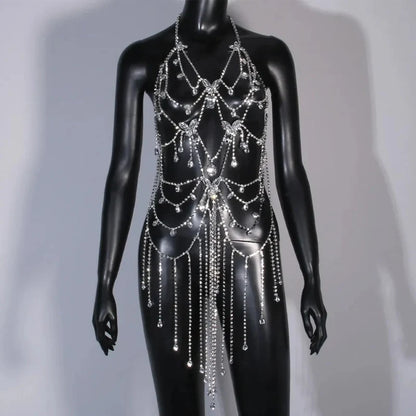 Fringed Butterfly Skirt Top Women Bra Jewelry Dress Rhinestone New Summer Pendant Bathing Sexy Bodysuit Panties Swim Bikini 2024