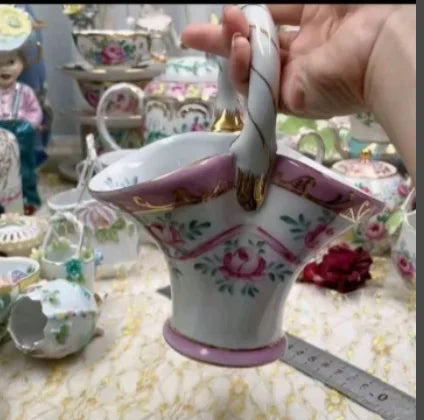 Ceramics Flower Jewelry Storage Box Vase Teapot Flower Basket Jewelry Case Storage Jewelry Organizer Display Home Decor Ornament