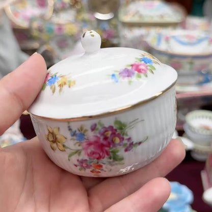 Ceramics Flower Jewelry Storage Box Vase Teapot Flower Basket Jewelry Case Storage Jewelry Organizer Display Home Decor Ornament